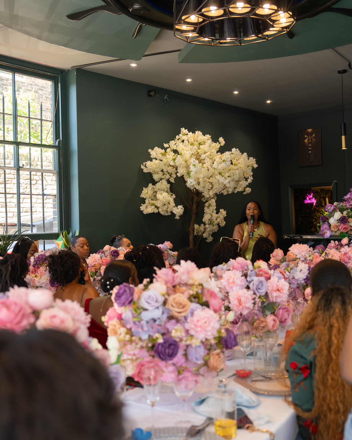 Guests enjoying a private celebration at The Jerk Shac